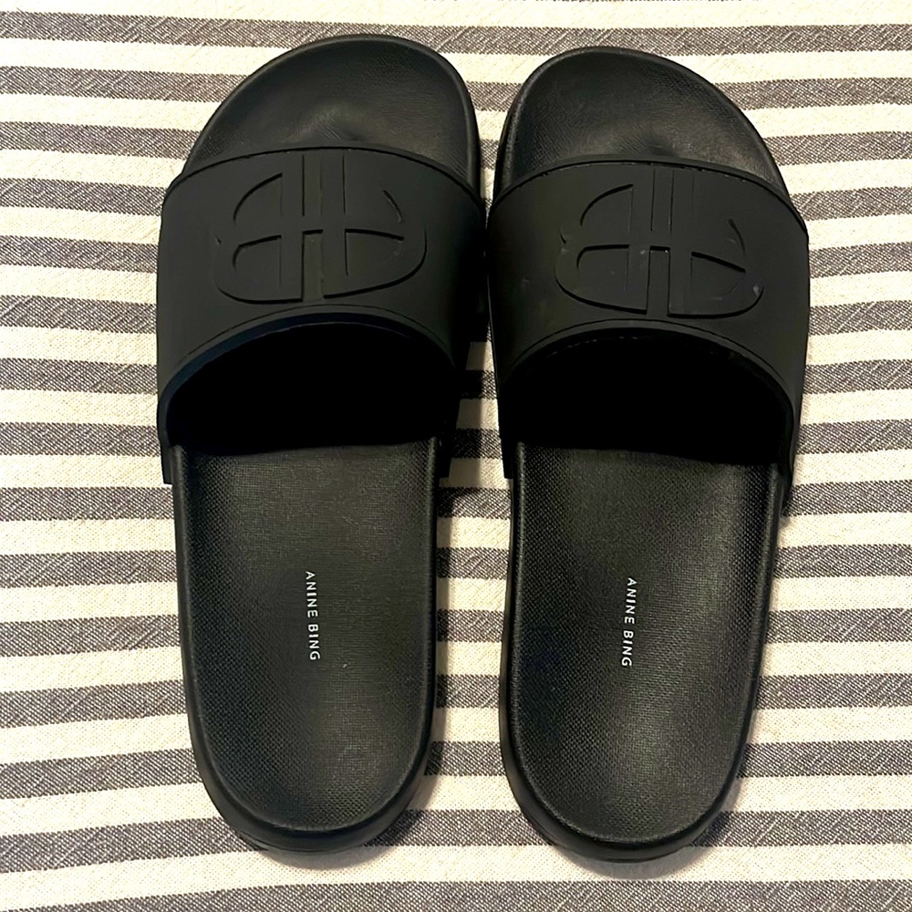 Gently worn Anine Bing slides - size 36
